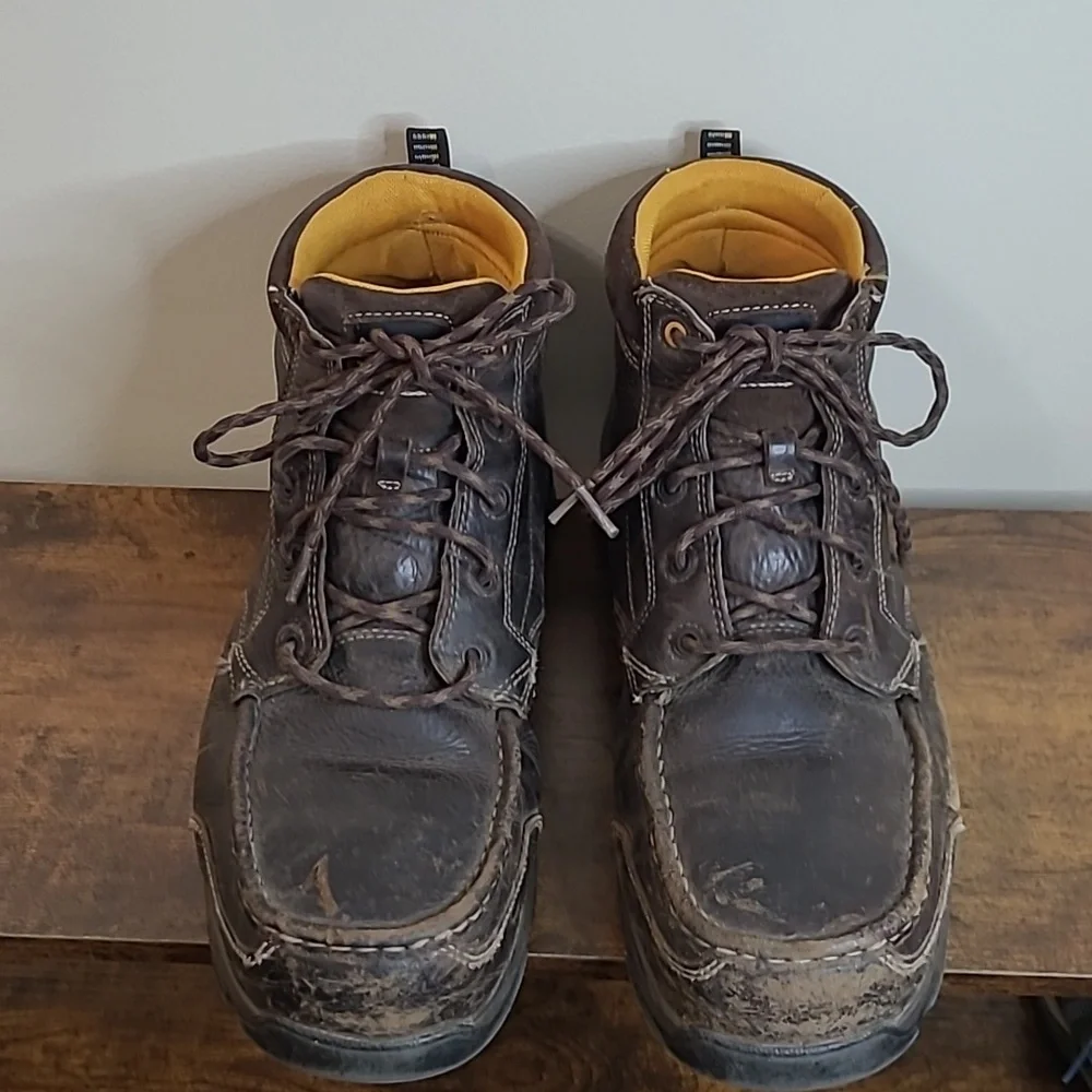 Ariat Work Dark Brown Leather Waterproof Boots with Composite Toe size 13EE